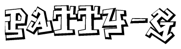 The clipart image features a stylized text in a graffiti font that reads Patty-g.