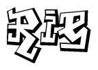 The clipart image features a stylized text in a graffiti font that reads Rie.