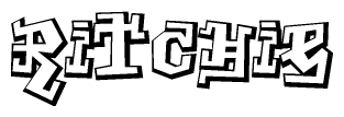 The clipart image features a stylized text in a graffiti font that reads Ritchie.
