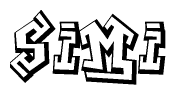 The clipart image features a stylized text in a graffiti font that reads Simi.