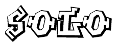 The clipart image features a stylized text in a graffiti font that reads Solo.