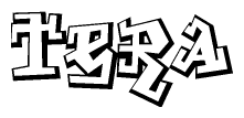 The clipart image features a stylized text in a graffiti font that reads Tera.