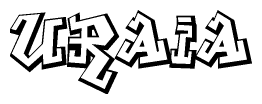 The clipart image features a stylized text in a graffiti font that reads Uraia.