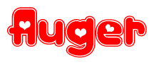 Auger Word with Hearts 