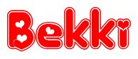 Bekki Word with Heart Shapes