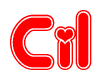 Cil Word with Hearts 