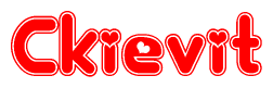 The image displays the word Ckievit written in a stylized red font with hearts inside the letters.