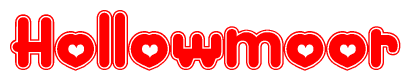 The image displays the word Hollowmoor written in a stylized red font with hearts inside the letters.