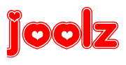   The image displays the word Joolz written in a stylized red font with hearts inside the letters. 