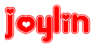 The image displays the word Joylin written in a stylized red font with hearts inside the letters.