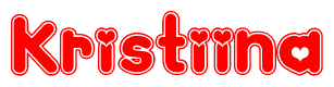 The image displays the word Kristiina written in a stylized red font with hearts inside the letters.