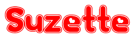 The image displays the word Suzette written in a stylized red font with hearts inside the letters.