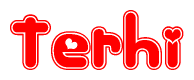 The image displays the word Terhi written in a stylized red font with hearts inside the letters.
