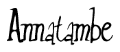The image is of the word Annatambe stylized in a cursive script.