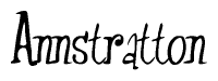 The image is a stylized text or script that reads 'Annstratton' in a cursive or calligraphic font.