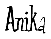The image is of the word Anika stylized in a cursive script.