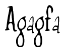 The image is a stylized text or script that reads 'Agagfa' in a cursive or calligraphic font.