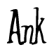 The image is of the word Ank stylized in a cursive script.