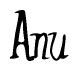 Cursive 'Anu' Text