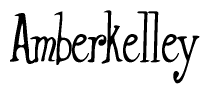 The image contains the word 'Amberkelley' written in a cursive, stylized font.