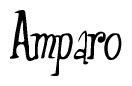 The image is a stylized text or script that reads 'Amparo' in a cursive or calligraphic font.