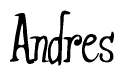 The image is of the word Andres stylized in a cursive script.