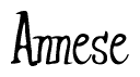 The image is a stylized text or script that reads 'Annese' in a cursive or calligraphic font.