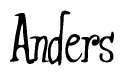 The image is of the word Anders stylized in a cursive script.