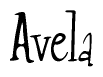 Cursive 'Avela' Text