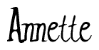 The image is of the word Annette stylized in a cursive script.