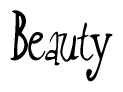 The image contains the word 'Beauty' written in a cursive, stylized font.