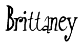 The image is of the word Brittaney stylized in a cursive script.