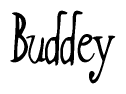 The image is a stylized text or script that reads 'Buddey' in a cursive or calligraphic font.