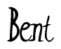 The image is a stylized text or script that reads 'Bent' in a cursive or calligraphic font.