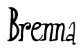 The image contains the word 'Brenna' written in a cursive, stylized font.