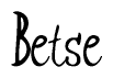 The image contains the word 'Betse' written in a cursive, stylized font.
