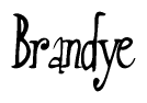 The image contains the word 'Brandye' written in a cursive, stylized font.