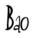 The image is of the word Bao stylized in a cursive script.