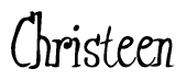 The image contains the word 'Christeen' written in a cursive, stylized font.