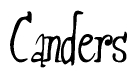 The image contains the word 'Canders' written in a cursive, stylized font.