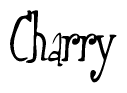 The image contains the word 'Charry' written in a cursive, stylized font.
