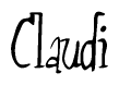 Cursive 'Claudi' Text