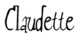 The image is of the word Claudette stylized in a cursive script.