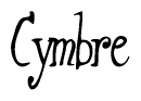 Cursive Script 'Cymbre' Text