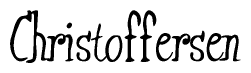 The image contains the word 'Christoffersen' written in a cursive, stylized font.