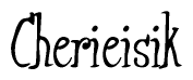 The image is a stylized text or script that reads 'Cherieisik' in a cursive or calligraphic font.