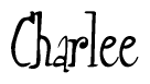 The image contains the word 'Charlee' written in a cursive, stylized font.