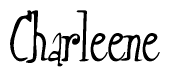 The image is of the word Charleene stylized in a cursive script.