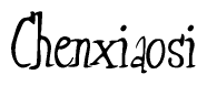 The image is of the word Chenxiaosi stylized in a cursive script.