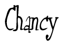 Cursive Script 'Chancy' Text